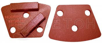 Пад алмазный шлифовальный HODMAN #50M (400/350) 2 сегмента (твердый бетон)