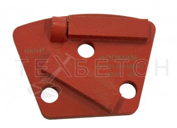 Пад алмазный шлифовальный HODMAN PCD RIGHT 2 сегмента + 1PCD (твердый бетон, грубая шлифовка)