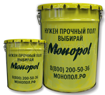 Декоративный лак по бетону MONOPOL Epoxy 8 (фасовка: 13,6 кг+6,4 кг; цвет: прозрачный)