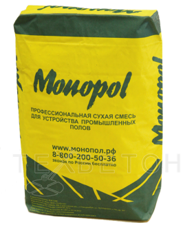Наливной пол Monopol Hard 30 цементное самовыравнивающееся покрытие (цвет: натуральный, фасовка: 20 кг)