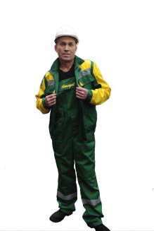 Костюм рабочий Monopol (цвет: зеленый/желтый; размер: 52-54/182-188)
